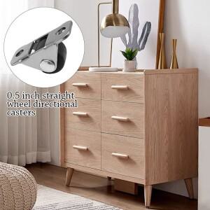 가구용 무소음 풀리, 직선형 바퀴 0.5인치 다기능 방향바퀴 서랍 트레이 푸시풀 액세서리