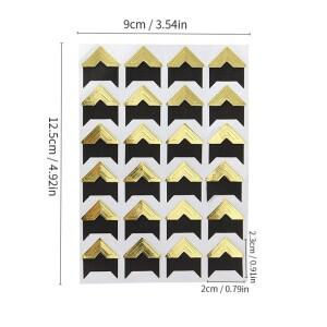 120Pcs/5 시트 DIY 빈티지 코너 크래프트 종이 스티커 사진 앨범 프레임 장식 Scrapbooking 그림 보호