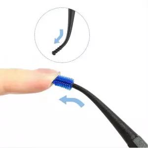 성인용 실리콘 귀이개 양면 귀청소 브러쉬 귀지 제거기 귀클리너 블랙