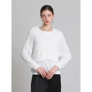 [하프클럽/오조크]뒷 리본 망토 니트 (택가격 85000원)