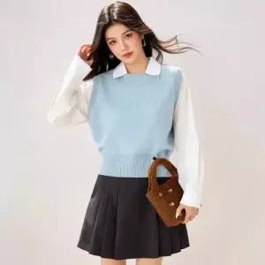 투피스 여친 니트 춘추 이너탑 이른 퍼 매일예쁜 방학 긴팔 인기3