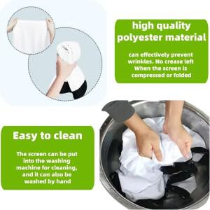 단일 지지대 삼각대 스탠드가 있는 휴대용 프로젝션 스크린, 실내외 영화 80인치 16:9 모바일 홈 시어터