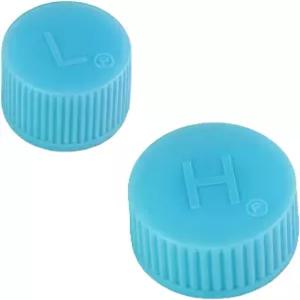 EKUWU 2 PCS 자동차 AC 밸브 코어 커버 R134a 에어컨 수리 시스템 충전 포트 캡 고압 및 저압 누수 방지 씰