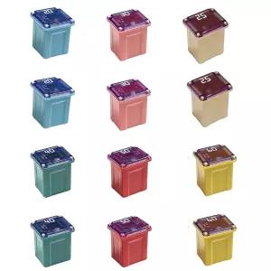 12Pcs 퓨즈 자동차 키트 A/25 A/30 A/40 A/50 A/60 A 각 2 마이크로 픽업 트럭 및 SUV용 오토