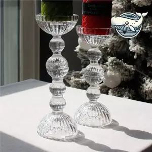 크리스탈 디자인 양초받침 유리 캔들홀더 앤틱촛대 감성소품
