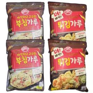 오뚜기 바삭한 부침가루 + 더바삭 튀김가루 1kg x 4개