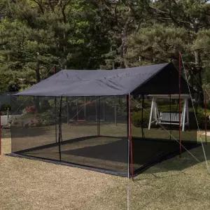 아베나키 캠핑 대형 타프 야외 모기장 메쉬 스크린 지붕형 L