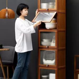 원목 그릇장 주방 찬장 장식장 진열장 3단 엔틱 부엌 유리장식장 컵 5단 4단
