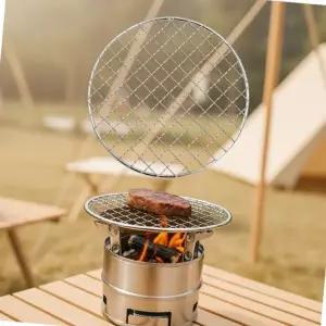 304 스테인리스 원형 석쇠 18cm 캠핑 그릴망 고기 불판 꼬치구이
