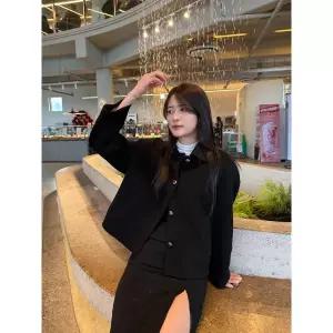 [롯데백화점]씨씨콜렉트 베이카라 핸드메이드 숏 코트 C261MSG502