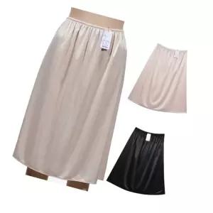 y라인커버 새틴질감 무지 베이직 여성 롱속치마