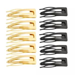 블랙 더블 그립 논슬립 헤어 클립 바렛 사이드 클램프 스타일링 도구