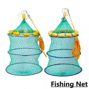 접이식 부유 낚시 그물 물고기 바구니 보호 가방 나일론 부력 기어 트롤