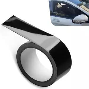 포엘로니 광택 블랙 카 트림 테이프 1.97인치 x 32.8피트 스크래치 방지 비닐 랩 범퍼용 방수 자동차 차체