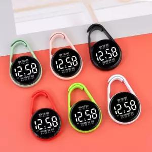 1개 미니 LED 전자식 휴대용 시계 디지털 디스플레이 방수 포켓 스타일 야광