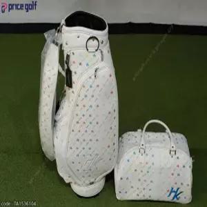 중고 1개 한정판 H I S K E I 정품 골프백 세트 (캐디백 , 보스턴백) 화이트색상