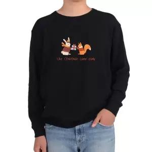 기모맨투맨 성탄절 크리스마스 토끼 다람쥐겨울 친구 사랑그림