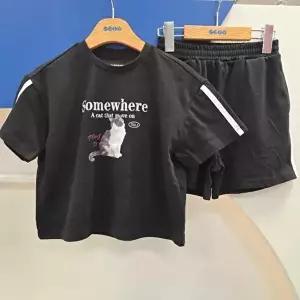 [셀러허브 1]에스핏 HC08 라인배색티셔츠4부TR 에스핏주니어 여아/여름 상하세트  SJA304FKTR05 (48036661