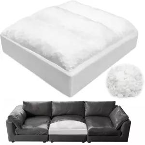 JZHLA 교체용 소파 쿠션 24X 27X 67 탑 레이어 파쇄 폼 및 30d 솔리드 고밀도 스펀지 인서트 부드러운