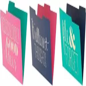 로비 골드의 기발한 아이디어 터무니없이 좋은 파일 및 잊어버리기 장식 폴더 9개 세트