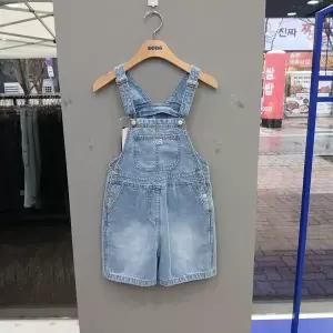 [에스핏]주니어 키즈 오버롤 5부 데님 아동 멜빵 바지 청바지 SJA304-FJPT12_DG