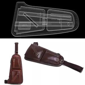 리베니 슬링백 릴 템플릿 용량 크로스바디 백팩 캐주얼 모터사이클 가슴 가방용 가죽 패턴 AAB534