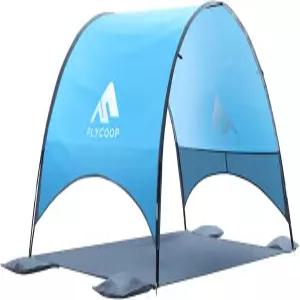 Flycoop 2026 업그레이드된 해변 우산 캐노피 UPF 50+ 자외선 차단 기능 태양을 위한 휴대용 비치 텐트