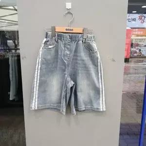 [에스핏]주니어 키즈 공용 버뮤다 트랙 데님 6부 아동 반바지 청바지 SJA304-UJPT06_DG