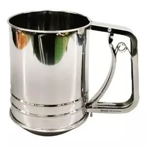 스텐 잔자동 이중 밀가루체 분당체 홈베이킹 고운체