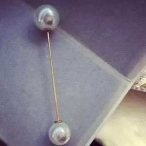 듀얼 진주핀 패션 포인트 브로치 코사지 vPa2+6NWo