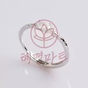 [혜명마트] 백금도금 카렌 큐빅 반지 기념일커플링 플래티넘 패션반지 고등학생커플링 데일리패션