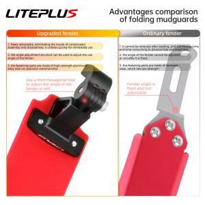 LIT 접이식 자전거 머드가드 14-22인치 롤러블 스코픽 각도  내구성 다양한 색상