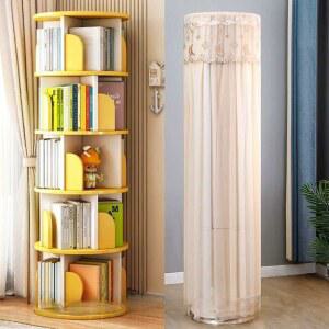 책장 커버 패브릭 가림막 스타일1 미니 주방 시와 접착 설치쉬운 수납장 퍼플