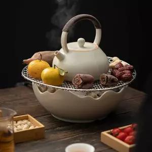 전기 미니 온도 온수 난로 무선 도자기 인덕션 티포트