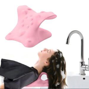 청소년용 헤어 워싱 스테이션 & 목 및 어깨 릴랙서, 스트레칭을 위한 7.8x7.8인치(EVA 수동 스트레칭 마사지 점), 방수 케이프 포함, 가족 공유 헤드레스트, 요가용 핏 싱크 포함