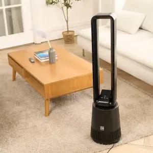 음이온 타워형 날개없는 선풍기 리모컨 BLDC 선풍기 저소음 타워팬 날없는선풍기 HESA필터 15000R