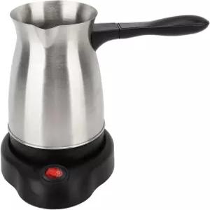 구시옴 600ml 전기 터키 커피 포트 스테인리스 스틸 메이커 가정 여행용 히팅 티 주전자