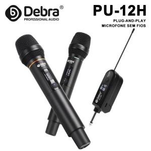 데브라 PU-12H 무선 마이크, UHF 전문 휴대용 파티, 노래방, 교회 공연, 회의용, 2 채널
