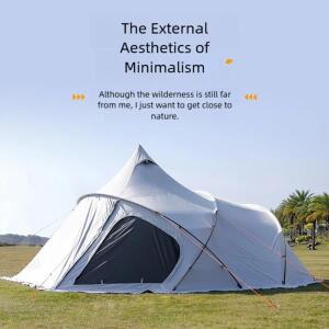 돔캠핑 텐트 8-12인용 호환 4계절 방수 자외선 차단  가족 야외 굴뚝 창문이  티피