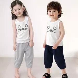 아동 나시티+배기바지 상하복 세트 유아동 상하복 아동 여름 트레이닝 남아 나시상하 세트