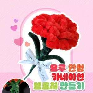 모루 인형 카네이션 브로치 만들기 (6개) 마리셀러