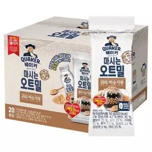 퀘이커 마시는 오트밀 귀리미숫가루, 50g, 20개