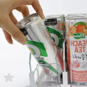 냉장고 음료수 캔 자동 정리 디스펜서 트레이 선반 수납 보관함 편의점 진열 정리대