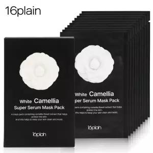 식스틴플레인 화이트 카멜리아 슈퍼 세럼 마스크린팩 10매 카멜리아세럼 마스크린팩