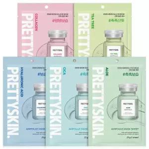 프리티스킨 앰플 마스크린팩 6종 30매 콜라겐 얼굴팩