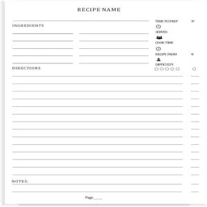 나만의 레시피로 작성할 수 있는 디어말 북 바인더 홀더 160개 디바이더 탭이 가죽 커버 요리책 엄마 딸을