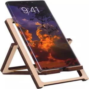 책상용 Cxhyj 솔리드 우드 휴대폰 스탠드 사무실 주방 침대 옆 테이블용 접이식 데스크톱 디스플레이