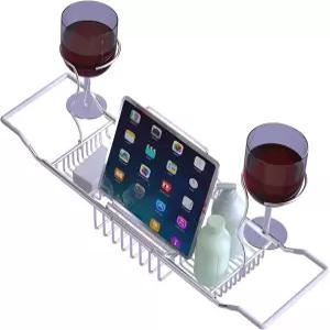 욕조 트레이 캐디 확장 가능한 샤워 욕실용 조절 정리함 럭셔리 테이블 액세서리 및 욕실 기기 304