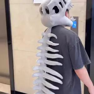 코스프레 할로윈 공룡 의상 모자 공연용 머리 뼈 소품 뼈미포함 공룡뼈 성인용 코스튬 해골