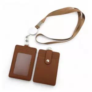 (브라운) 릴홀더 목걸이 사원증 카드지갑/교통카드/지갑/카드/홀더/목걸이형/어린이/어린이용/케이스/학생